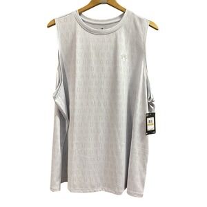 Under Armour Womens Velocity WM Jacquard Tank Top Halo Gray 3X 1383695-014 NEW